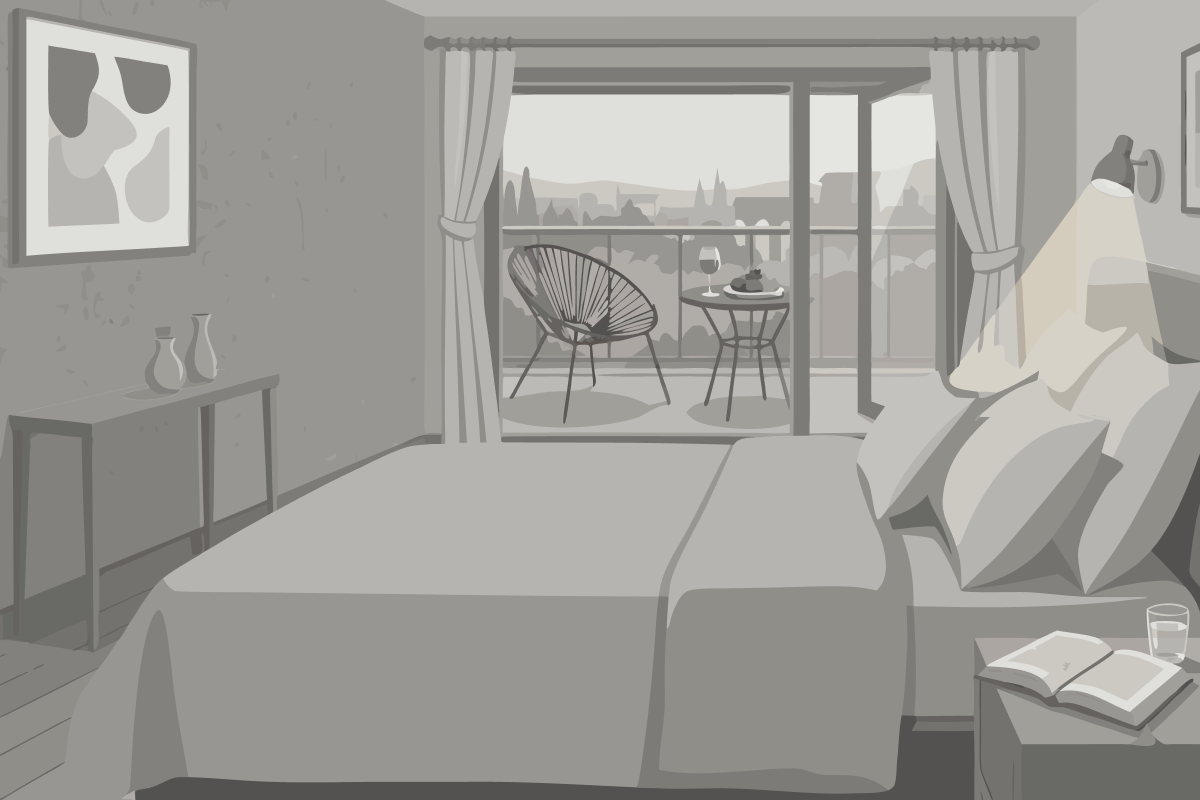 Quarto Duplo ou Twin Pequeno com Vista Terra